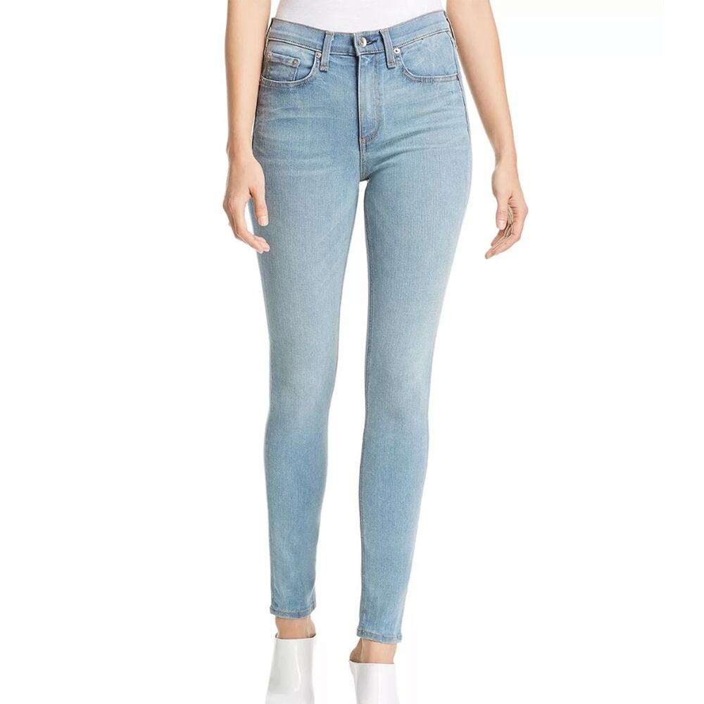 Rag and Bone High Rise Skinny Jeans in Heather